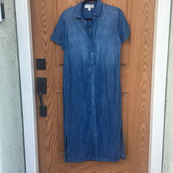 NEW‎ Anthropologie cloth & stone chambray midi - Picture 2 of 6